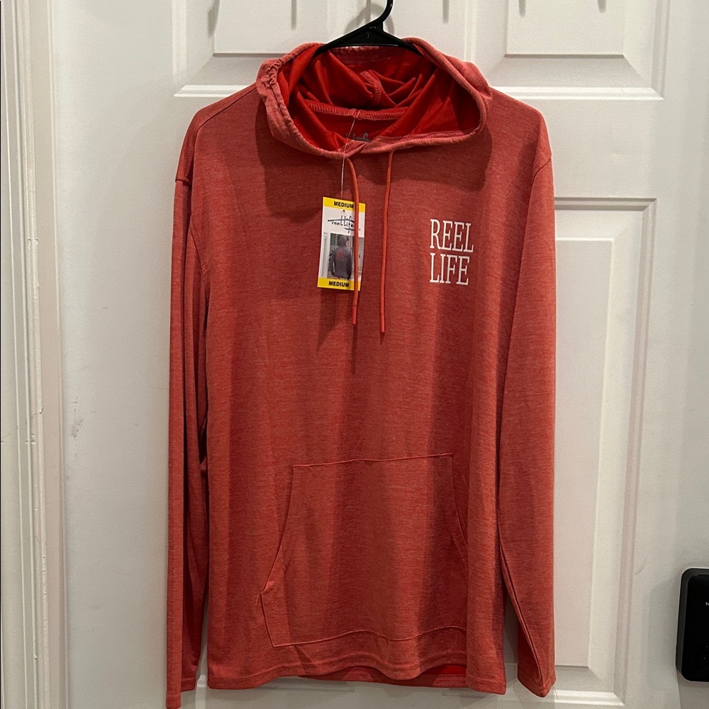 NWT Reel Life Men's Coral Hoodie